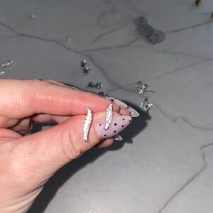 Swarovski Silver and White Crystal Earrings